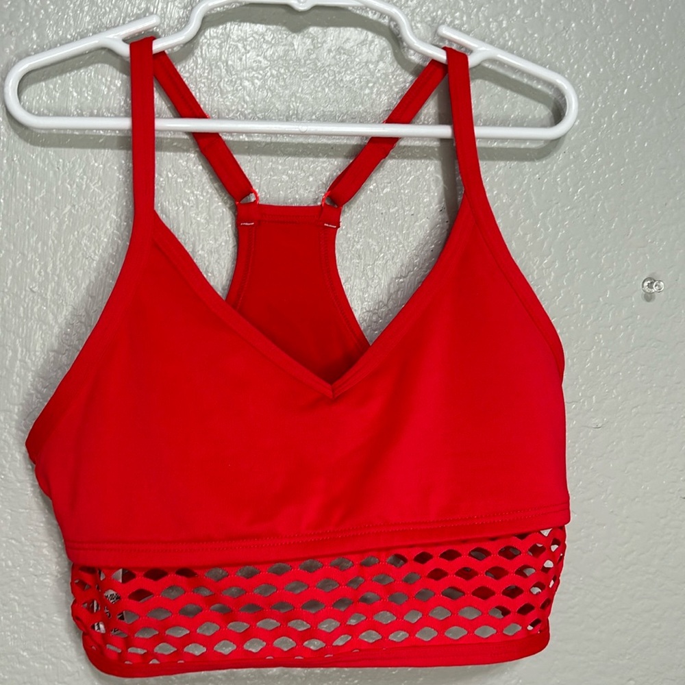 Pink sport bra